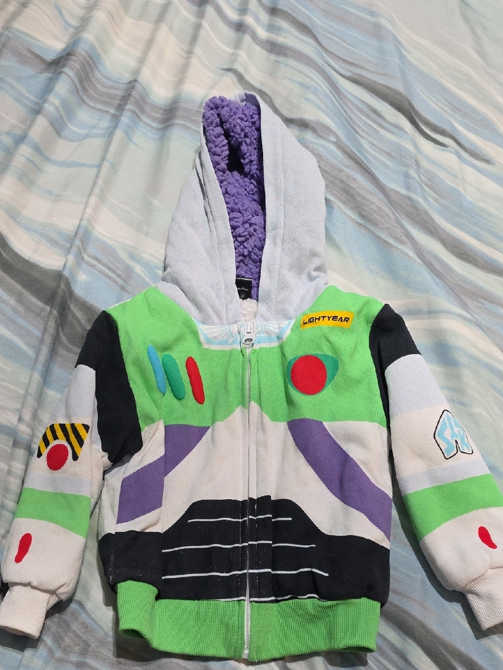 Disney Buzz Lightyear Hooded Jacket - Green, Purple, Black, White, Red